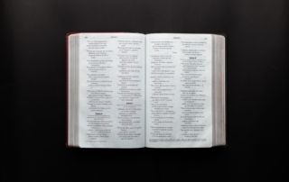 An open Bible